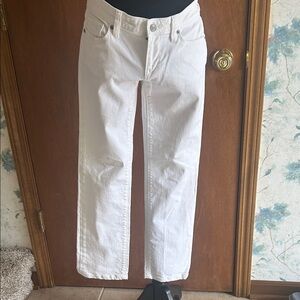 LOFT Women's Crisp White Straight Leg Jeans